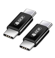 GCR Адаптер соединитель USB 3.1 (USB 3.2 Gen 2) TypeC, M/М, черный, 100W/5А, 10 Гбит/с, 4K, AL корпус, GCR-54941
