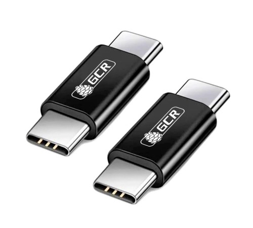 GCR Адаптер соединитель USB 3.1 (USB 3.2 Gen 2) TypeC, M/М, черный, 100W/5А, 10 Гбит/с, 4K, AL корпус, GCR-54941