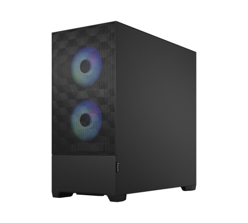 Корпус ПК без блока питания/ Case Fractal Design Pop Air RGB TG Clear Tint, Midi-Tower, 3x120mm RGB, 2xUSB-A 3.2 ATX, mATX, mITX Black