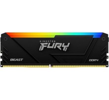 Память оперативная/ Kingston 8GB 2666MT/s DDR4 CL16 DIMM FURY Beast RGB