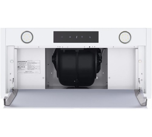 ВЫТЯЖКА MAUNFELD FANTASY LIGHT 60 White/ ширина 600 мм, полновстраиваемая, сенсорное управление, 3 скорости, 800 м3/ч, 40 дБ, светодиодное LED освещение, опция: угольный фильтр CF190C, белый цвет