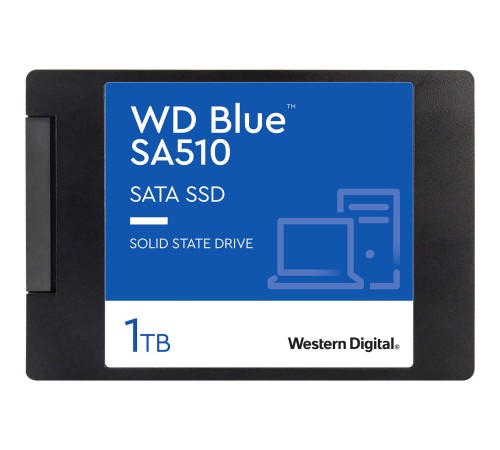 Твердотельные накопители/ WD SSD Blue SA510, 1.0TB, 2.5" 7mm, SATA3, R/W 560/530MB/s, IOPs 95 000/84 000, TBW 400, DWPD 0.2 (12 мес.) Твердотельные накопители/ WD SSD Blue SA510, 1.0TB, 2.5" 7mm, SATA3, R/W 560/530MB/s, IOPs 95 000/84 000, TBW 400, DWPD 0.2 (12 мес.)