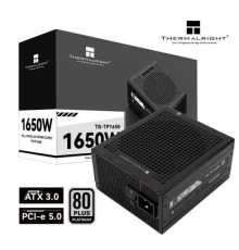 Блок питания 1650W/ Power Supply Thermalright, 1650W 80+ Platinum (ATX, 3.0, PCIe 5.0, Full modular, 1x24(20+4)pin 600mm, 3xCPU 8(4+4)pin, 4xPCIe*2 8(6+2)pin, 2x12VHPWR PCIe 5.0 12+4pin 600mm, 6xSATA, 5xMOLEX4pin, Active, 120x120mm, 170x150x86mm, OPP, OVP