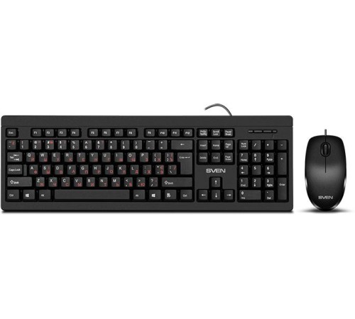 Набор клавиатура+мышь SVEN KB-S320C черный (104 кл., 1000DPI, 2+1кл.)