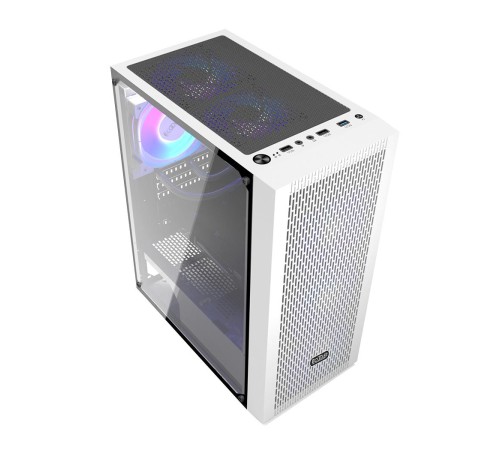 Корпус без блока питания/ Case PCCooler MA100 MESH WH, Midi-Tower, TG, Mesh, 3x120mm ARGB, 1xUSB-A 3.0 + 2xUSB-A 2.0, ATX, mATX, mITX White Корпус без блока питания/ Case PCCooler MA100 MESH WH, Midi-Tower, TG, Mesh, 3x120mm ARGB, 1xUSB-A 3.0 + 2xUSB-A 2.0, ATX, mATX, mITX White
