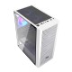 Корпус без блока питания/ Case PCCooler MA100 MESH WH, Midi-Tower, TG, Mesh, 3x120mm ARGB, 1xUSB-A 3.0 + 2xUSB-A 2.0, ATX, mATX, mITX White