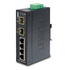 ISW-621TF коммутатор для монтажа в DIN рейку/ IP30 Slim Type 4-Port Industrial Ethernet Switch + 2-Port SFP Fiber (-40 - 75 C)