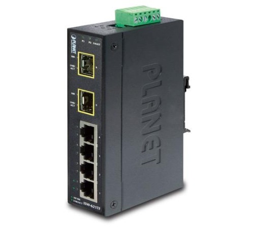 ISW-621TF коммутатор для монтажа в DIN рейку/ IP30 Slim Type 4-Port Industrial Ethernet Switch + 2-Port SFP Fiber (-40 - 75 C) ISW-621TF коммутатор для монтажа в DIN рейку/ IP30 Slim Type 4-Port Industrial Ethernet Switch + 2-Port SFP Fiber (-40 - 75 C)