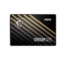 Твердотельный накопитель MSI SSD SPATIUM S270, 960GB, 2.5" 7mm, SATA3, 3D TLC, R/W 500/450, IOPs 55 000/80 000, TBW 500, DWPD 0.28 (5 лет)