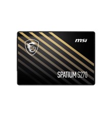 Твердотельный накопитель MSI SSD SPATIUM S270, 960GB, 2.5" 7mm, SATA3, 3D TLC, R/W 500/450, IOPs 55 000/80 000, TBW 500, DWPD 0.28 (5 лет)