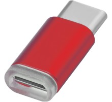 Greenconnect Переходник USB Type C на micro USB 2.0, M/F, Greenconnect, красный, GCR-UC3U2MF-Red