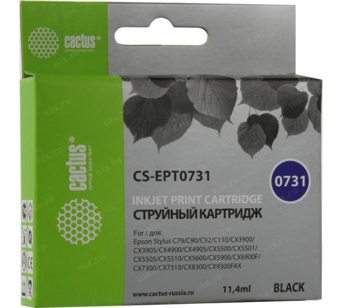 -/ Картридж струйный Cactus CS-EPT0731 T0731 черный (11.4мл) для Epson Stylus С79/C110/СХ3900/CX4900/CX