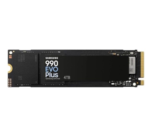 Твердотельные накопители/ Samsung SSD 990 EVO Plus, 4000GB, M.2(22x80mm), NVMe 2.0, NVMe 2.0, PCIe 4.0 x4, V-NAND TLC, R/W 7250/6300MB/s, IOPs 1 050/1 400 000, TBW 2400, DWPD 0.3 (12 мес.)