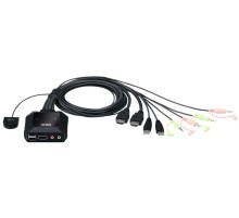 КВМ переключатель ATEN 2-Port USB 4K HDMI Cable KVM Switch