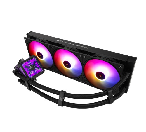 Водяное охлаждение для процессора/ Water Cooling System Thermalright Frozen Warframe Pro 360 Black Argb (360mm, Black, ARGB/ Fans: 3x120mm, 70.84CFM, 29.8dBA, 2000RPM/ Pump height 60mm, 23dBA, 3000RPM, Rad thickness 27mm/ S: 1200, 1700, 1851, 2011, 2066,