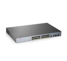 Коммутатор Smart L2 PoE+ для IP-видеокамер Zyxel NebulaFlex Pro GS1350-26HP, rack 19", 24xGE PoE+, 2xCombo (SFP/RJ-45), бюджет PoE 375 Вт, питание до 250м, автоперезагрузка PoE-портов