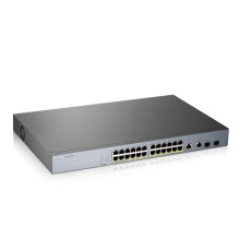 Коммутатор Smart L2 коммутатор PoE+ для IP-видеокамер Zyxel NebulaFlex Pro GS1350-26HP, rack 19", 24xGE PoE+, 2xCombo (SFP/RJ-45), бюджет PoE 375 Вт, питание до 250м, автоперезагрузка PoE-портов