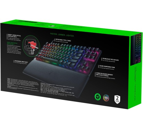 Игровая клавиатура Razer Huntsman V2 Tenkeyless (Red Switch) - Russian Layout/ Razer Huntsman V2 Tenkeyless (Red Switch) Gaming keyboard  - Russian Layout
