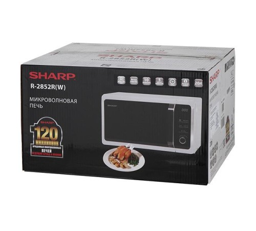 Микроволновая печь Sharp/ 20 л, 800 Вт, эмаль, белый Микроволновая печь Sharp/ 20 л, 800 Вт, эмаль, белый