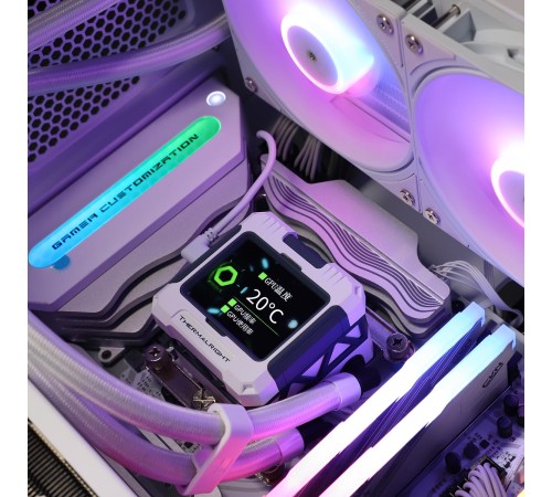 Водяное охлаждение для процессора/ Water Cooling SystemThermalright Frozen Warframe 360 White Argb (360mm, White, ARGB/ Fans: 3x120mm, 70.84CFM, 29.8dBA, 2000RPM/ Pump height 60mm, 23dBA, 3000RPM, Rad thickness 27mm/ S: 1200, 1700, 1851, 2011, 2066, 115X, Водяное охлаждение для процессора/ Water Cooling SystemThermalright Frozen Warframe 360 White Argb (360mm, White, ARGB/ Fans: 3x120mm, 70.84CFM, 29.8dBA, 2000RPM/ Pump height 60mm, 23dBA, 3000RPM, Rad thickness 27mm/ S: 1200, 1700, 1851, 2011, 2066, 115X,