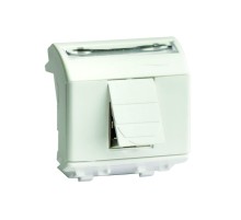 Ком.роз. RJ45 кат.5e экран., 8P8C, Brava, белая, 2мод