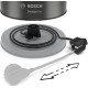 Чайник BOSCH/ Цвет: графитовый, 2400 Ватт, скрытый нагр.элемент, 1.7 л