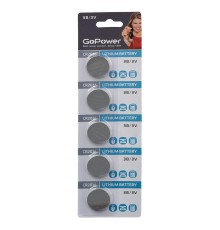 Батарейка CR2016/ Батарейка GoPower CR2016 BL5 Lithium 3V (5/100/2000) блистер (5 шт.)