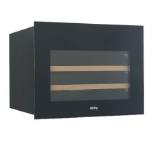 Винный шкаф KORTING/ Винный шкаф KORTING, ВхШхГ 455х590х563, встраиваемый, объем 62л, сенсорное управление, 28 бутылок, 1 температурная зона, 2 деревянные полки, вентилятор для равномерного распределения температуры, энергоэффективность А, уровень шума 40