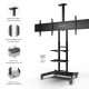 ONKRON мобильная стойка для двух ТВ 40"-65", макс 105.9кг, чёрная TS1881DV