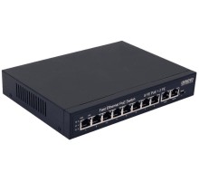 Коммутатор/ OSNOVO PoE коммутатор, 8 x FE с поддержкой PoE (IEEE 802.3af/at), 2 x FE, до 30W на порт, суммарно до 120W