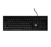 Клавиатура/ Клавиатура БЕШТАУ КЛ104РУ (SG) (104 клавиши, USB, 1,8 м, цвет русской/латинской раскладки Белый/Белый, лазерная гравировка, черная / МИНПРОМТОРГ (МПТ))