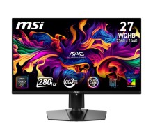 Монитор MSI MAG 271QP QD-OLED X28 26,5" 16:9 WQHD(2560x1440) QD-OLED Flat,True Black 400, 0.03ms(GTG), 1,5M:1, HDR Brightness 1000nits, 2xHDMI, DP, Type-C, Tilt,Swivel,Height,Pivot,VESA,280Hz,Black,1y w-ty