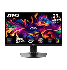 Монитор MSI MAG 271QP QD-OLED X28 26,5" 16:9 WQHD(2560x1440) QD-OLED Flat,True Black 400, 0.03ms(GTG), 1,5M:1, HDR Brightness 1000nits, 2xHDMI, DP, Type-C, Tilt,Swivel,Height,Pivot,VESA,280Hz,Black,1y w-ty