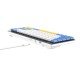 Клавиатура беспроводная Dareu EK868 White-Blue-Yellow (белый/синий/желтый), подключение: проводное+Bluetooth, свитчи: ультратонкие Kailh-Dareu Red (linear)