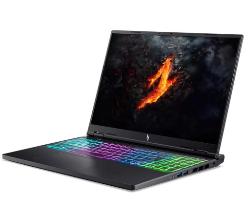 Ноутбук/ ACER Aspire Nitro AN16-7377YN 16"(1920x1200 (матовый) IPS)/Intel Core i7 14650HX(2.2Ghz)/16384Mb/1024PCISSDGb/noDVD/Ext:nVidia GeForce RTX4050(6144Mb)/Cam/BT/WiFi/50WHr/war 1y/2.2kg/Black/NoOS