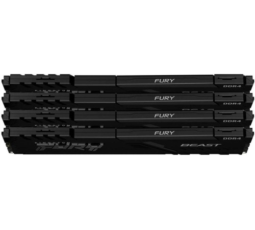 Память оперативная/ Kingston 128GB 3600MT/s DDR4 CL18 DIMM (Kit of 4) FURY Beast Black Память оперативная/ Kingston 128GB 3600MT/s DDR4 CL18 DIMM (Kit of 4) FURY Beast Black