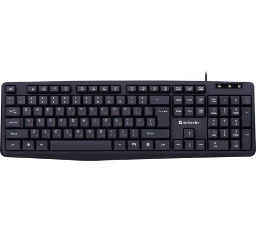 Проводная клавиатура Defender 45164 Concept HB-164 RU,черный,104+FN,1.8м Проводная клавиатура Defender 45164 Concept HB-164 RU,черный,104+FN,1.8м