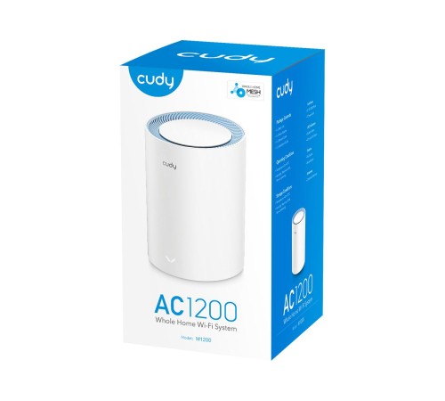 Wi-Fi Mesh-система/ AC1200 Wi-Fi Mesh Solution 1-Pack, Chipset MediaTek, Dual-Band, 867Mbps at 5GHz + 300Mbps at 2.4GHz, 802.11ac/a/b/g/n, 2 Fast Ethernet Ports, 2 internal antennas, MU-MIMO, DDNS, Zerotier/Wireguard/OpenVPN/IPSec/L2TP/PPTP VPN, DNS over Wi-Fi Mesh-система/ AC1200 Wi-Fi Mesh Solution 1-Pack, Chipset MediaTek, Dual-Band, 867Mbps at 5GHz + 300Mbps at 2.4GHz, 802.11ac/a/b/g/n, 2 Fast Ethernet Ports, 2 internal antennas, MU-MIMO, DDNS, Zerotier/Wireguard/OpenVPN/IPSec/L2TP/PPTP VPN, DNS over