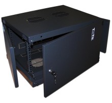Шкаф Шкаф настенный Next, 6U 550x600, металлическая дверь, черный