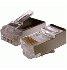  Коннектор RJ45 STP 8P8C, универсальный, cat.6A, 100 шт.