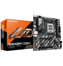 Материнская плата GIGABYTE B840M D2H, AM5, B840, 2*DDR5, 4*SATA, 2*M.2, 2*USB 3.2, 4*USB 2.0, 1*PCIx16, 1*PCIx1, HDMI, mATX