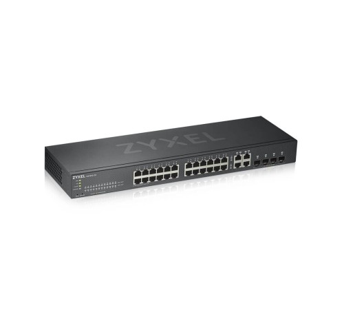 Коммутатор/ ZYXEL GS1920-24v2 Hybrid Smart switch ZYXEL Nebula Flex, 24xGE, 4xCombo (SFP/RJ-45), silent (fanless), Standalone / cloud management