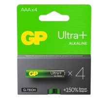 Элемент питания Алкалиновые батарейки c технологией G-tech GP Ultra Plus Alkaline 24А AАA - 4 шт. на блистере (4 шт.)