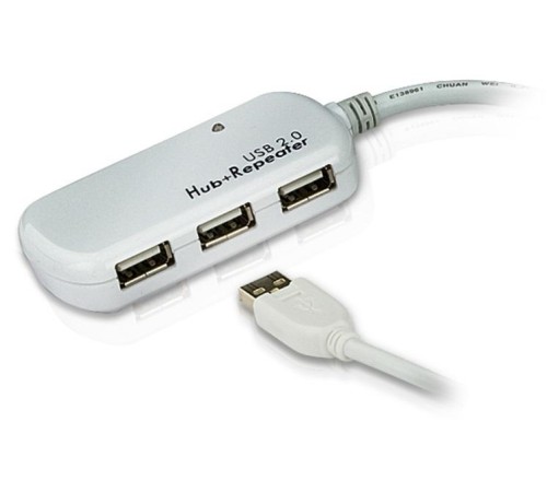 Концентратор, внешний ATEN USB 2.0  4-Port  Hub with Extension Cable 12m