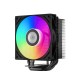 Кулер для процессора/ CPU Cooler PCCooler RT400 ARGB BK (235W, 4-pin PWM, 148mm, Al/Cu, 4x6mm, ARGB, 1x120mm, 73.32CFM, 34.9dBA, 2200RPM, S: 115X/1200/1700/1851 , AM4/AM5, black)