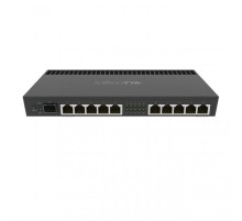 Маршрутизатор/ RB4011iGS+RM Powerful 10xGigabit port router with a Quad-core 1.4Ghz CPU, 1GB RAM, SFP+ 10Gbps cage and desktop case with rack ears