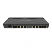 Маршрутизатор/ RB4011iGS+RM Powerful 10xGigabit port router with a Quad-core 1.4Ghz CPU, 1GB RAM, SFP+ 10Gbps cage and desktop case with rack ears