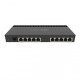 Маршрутизатор/ RB4011iGS+RM Powerful 10xGigabit port router with a Quad-core 1.4Ghz CPU, 1GB RAM, SFP+ 10Gbps cage and desktop case with rack ears