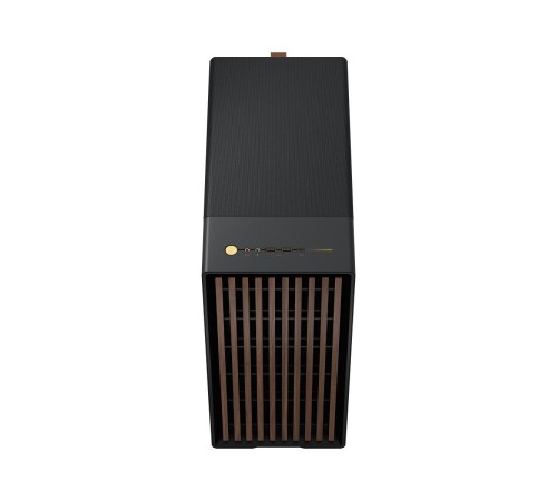 Корпус без блока питания/ Case Fractal Design North TG Dark Tint, Midi-Tower, 2x140mm, 2xUSB-A 3.2 + 1xUSB 3.2 Type-C ATX, mATX, mITX Wood panel, Charcoal Black
