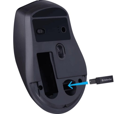 Беспроводная оптическая мышь Defender 52095 Effect X MS-095 черный,6D,800-1600dpi,бесшумн Беспроводная оптическая мышь Defender 52095 Effect X MS-095 черный,6D,800-1600dpi,бесшумн